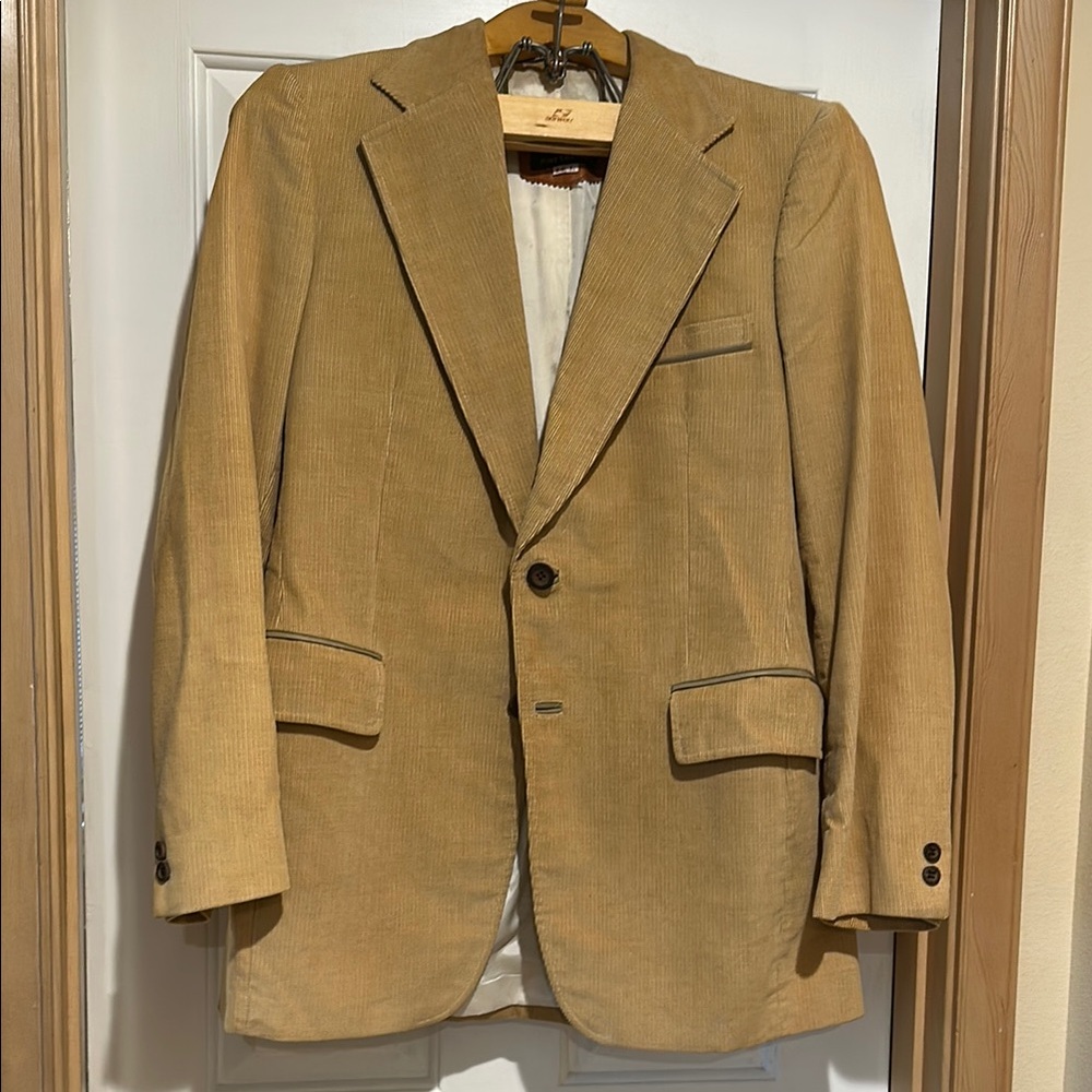 Vintage made in Spain Men's Tan Corduroy Suit Blazer